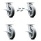 Service Caster 8 Inch Kingpinless Thermoplastic Wheel Caster Set with Brake and Swivel Lock SCC SCC-KP30S820-TPRRD-SLB-BSL-4 - alternate 1